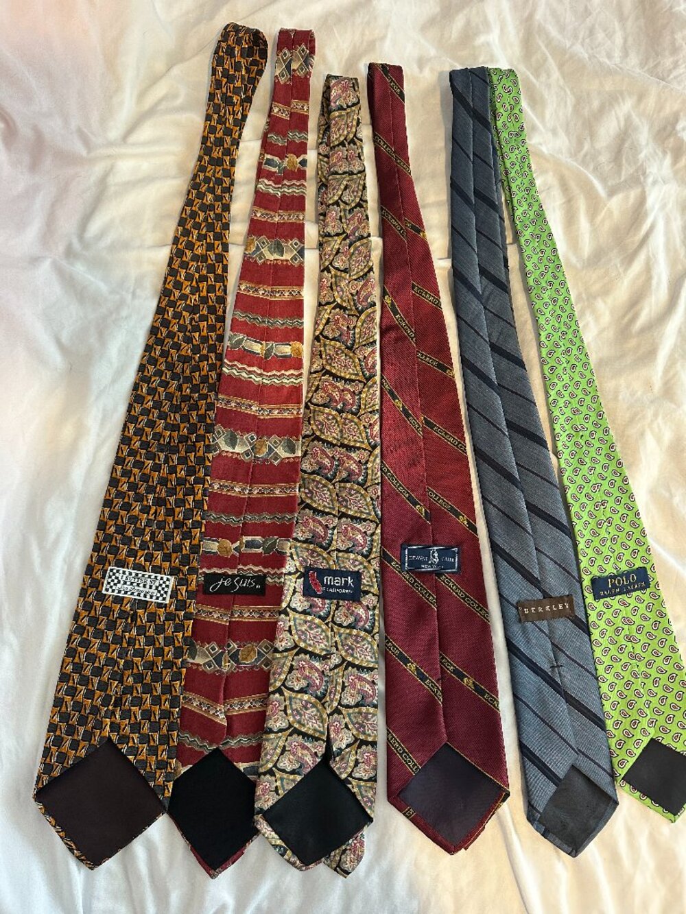 Luxury Silk Tie Bundle Polo Ralph Lauren Berkley Cravat Club NYC Preppy Ivy Leag